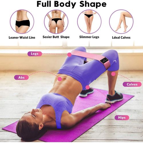 Buttocks training, yoga ring resistance band (3 sets, 3 resistances)