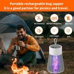 2-in-1 Rechargeable Mosquito Killer Lamp &amp; Night Light – UV Zapper, 360° Trap, USB Charging