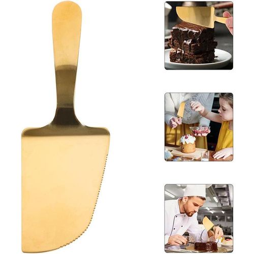 Stainless Steel Cake Server Pie Server Pie Cutter with 4pcs Fruit Forks