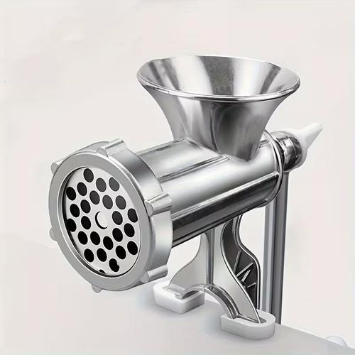 Manual Meat Grinder | Multi-Purpose Kitchen Tool for Vegetables and Meat, Processor with Table Clamp, Hand Crank, Non-Electric, Durable Copper Construction