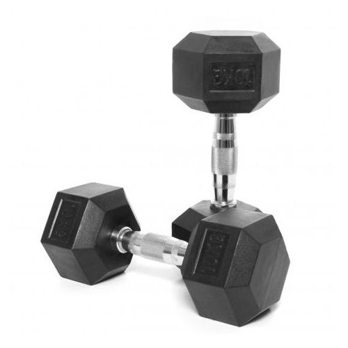 Rubber Coated Hexagon Dumbells Set