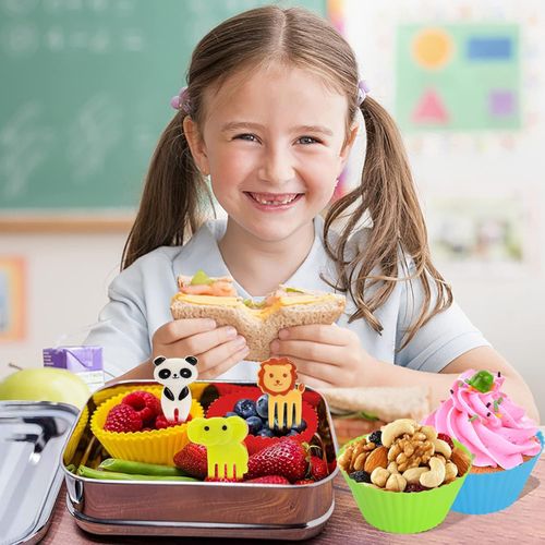 50pcs Cake Mold, Silicone Lunch Box Partition, Lunch Box Accessories