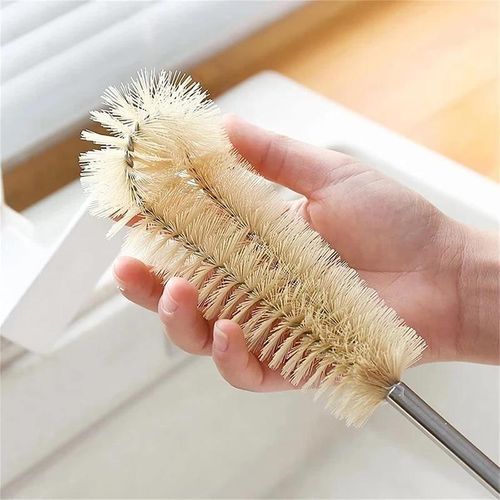 3PCS Bottle Cleaning Brush Set,  Long Wooden Handle Natural Bristle Water Bottle Cleaning Brush for Water Bottle, Cup, Teapot, Baby Bottle, Pot(S&amp;M&amp;L)