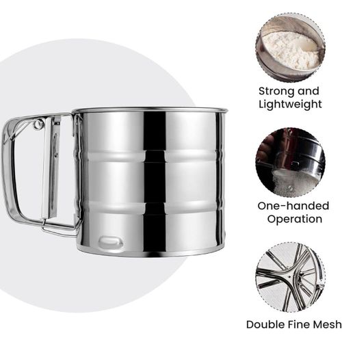 Durable Stainless Steel Flour Sifter – Lightweight &amp; Rust Resistant
