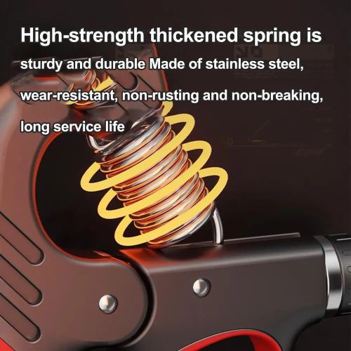 KipFit Adjustable 5-100KG Hand Grip Strengthener with Counter – Forearm and Wrist Exerciser for Muscle Building (RED)