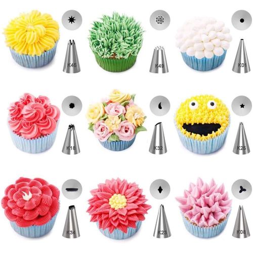 42 Piece Cake Decorating Supplies Piping Bags And Tips Set