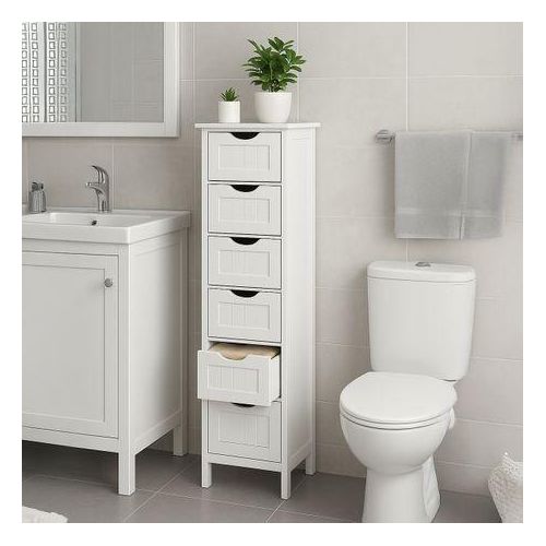 LASA White Storage Cabinet - Compact Organizer for Any Space