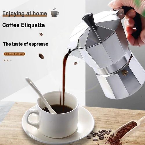 Aluminum Mocha Coffee Pot Rapid Stovetop Coffee Brewer