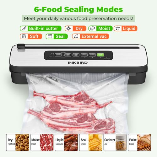 Inkbird Vacuum Sealer Machine Compact Food Vacuum Packer For Food Preservation