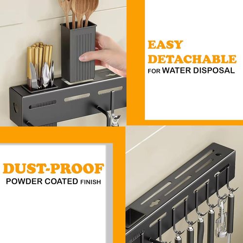 TIMBUTUS Kitchen Utensil Hanger Hook,Wall Mounted  Rack