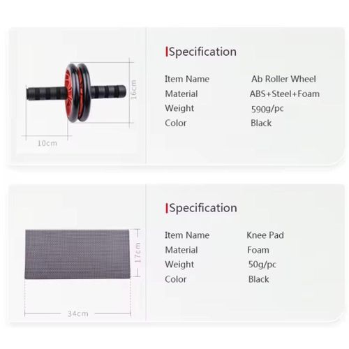 7 in 1 Home Gym Workout Kit Set Ab Wheel Roller Hand Grip Equipment Home