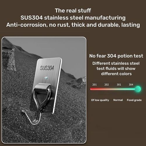 20pcs Stainless Steel Hooks - Adhesive Wall Hooks - Free 5pcs Nail-free Glue