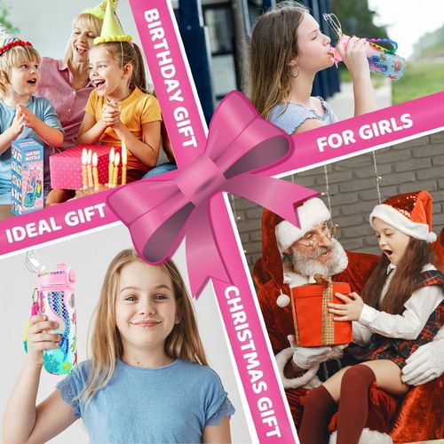 TodyJeyHo Decorate Your Own Water Bottle Kits for Girls Age 4-6-8-10,Unicorn Painting Crafts,Fun Arts and Crafts Gifts Toys for Girls Birthday gift (Mermaid)