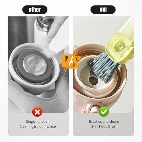 Flushrenic Cleaning Brush,3pc Wire Cleaning Brush Set,3 In 1 Cup Lid Cleaning Brush 3 Pcs