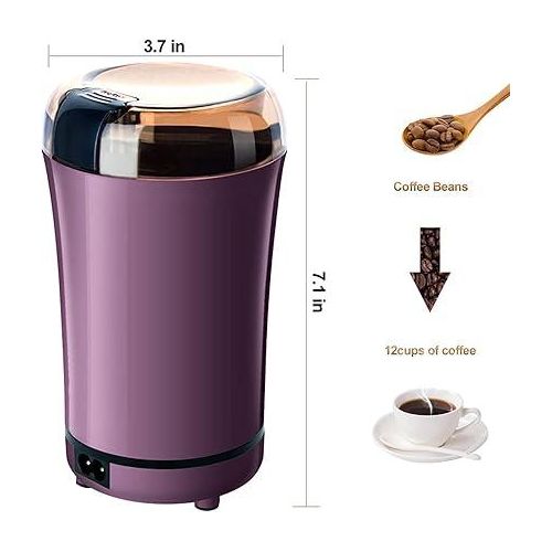 Coffee Grinder Multi-Functional Electric Stainless Steel Multifunction Household Electric Cereals Grain Portable Coffee Bean Seasonings Spices Mill Powder Grinder Machine For Kitchen