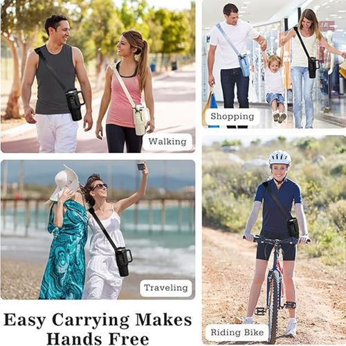 Water Bottle Carrier Bag Compatible With Stanley 40oz Tumbler (black)
