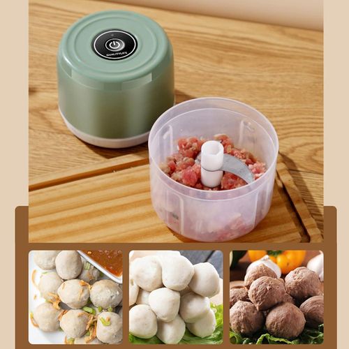 Electric Garlic Chopper 250ml, Portable Kitchen Meat Grinder，Mini USB Charging Wireless Food Slicer