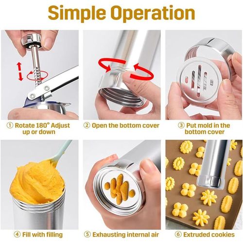 Home Cookie Maker, Cookie Mold, Cream Decorating Machine, Decorating Gun, Baking Tools, Kitchen Utensils
