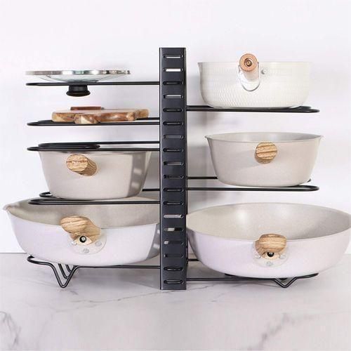 Foldable multifunctional kitchen storage rack, pot lid storage rack