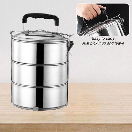 Pureliving 3-Layer Stainless Steel Lunch Box