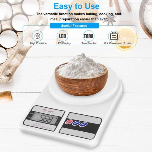 CYFAZA Digital Food Scale 10kg/1g Kitchen Scale For Cooking Baking Meal prep with Accurate LCD Display