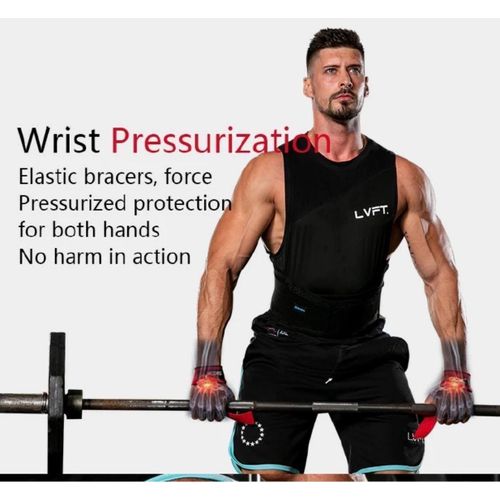 2PCS Gym Fitness Weight Lifting Grip Straps Dumbbell Hand Grips Training Wrist Support Bands Comfortable Cushioned Wrist Padding and Anti-slip Silicon grip Straps for Body Building Weightlifting Straps - Premium Quality