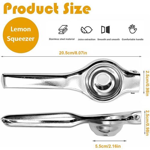CYFAZA Heavy Duty Lemon Squeezer – Stainless Steel Hand Juicer Citrus Squeezer for Lime, Orange &amp; Lemon – Manual Citrus Juicer Kitchen Tool