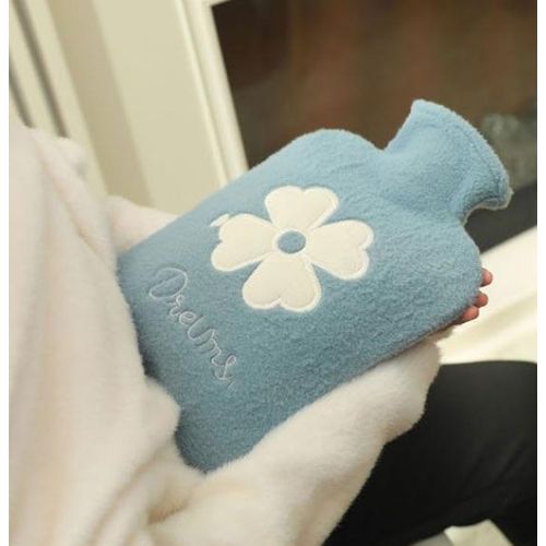 1L Hot Water Bottle With Cover (Blue)