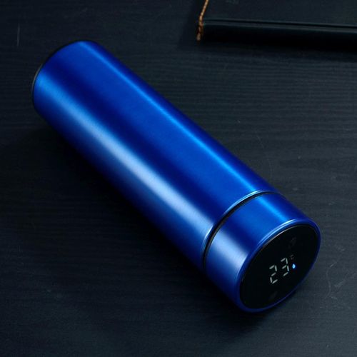 Homemate 500ML Temperature Display Thermos Cup Water Bottle Stainless Steel Divided Thermos Bottle Outdoor Blue Vacuum Flask Insulated Cup Gift