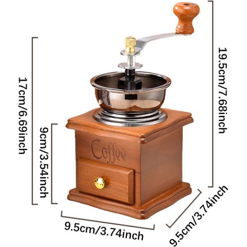 Manual coffee grinder, coffee bean grinder, hand-operated grinder