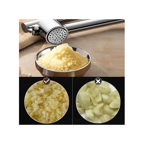 TodyJeyHo Garlic Press Mincer - 304 Stainless Steel Garlic Crusher, Detachable, Heavy-duty, Rust Proof , Professional Garlic Presser Crusher and Peeler Set, Sturdy Ginger Press for Nuts and Seeds, Easy to Clean and Dishwasher