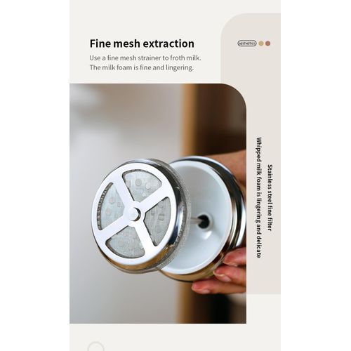 850ml French Press Coffee Maker, High-Heat Borosilicate Glass, Polished Stainless Steel Coffee Press