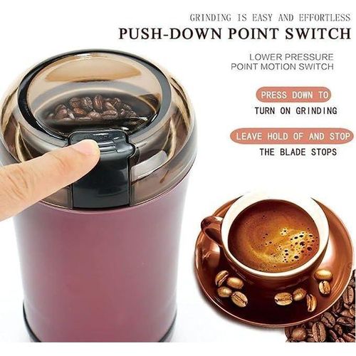 Hot Sale Electric Coffee Grinder Coffee Bean Blade Grinder, Stainless Steel Blades Coffee Grinder, Electric Coffee Beans Grinder Small For Coffee Beans, Herbs, Nuts, Spices, Grain Mill ,Multicolor