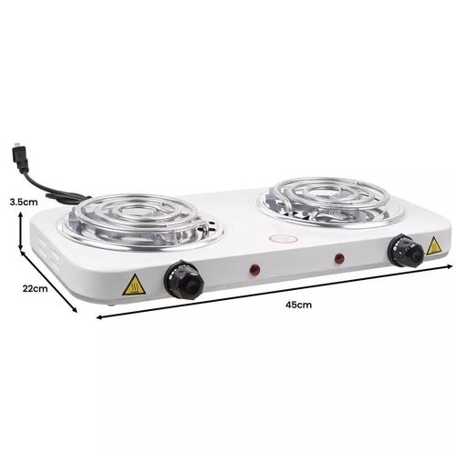 Double Burner Hot Plate 2000W 5 Gears Temperature Control Cooking Ranges Dorm
