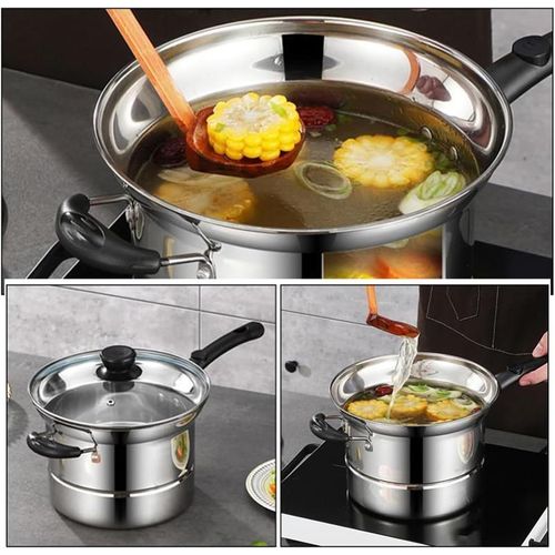 Multifunctional Stainless Steel Cooker/Steamer/Deep Fryer for Home