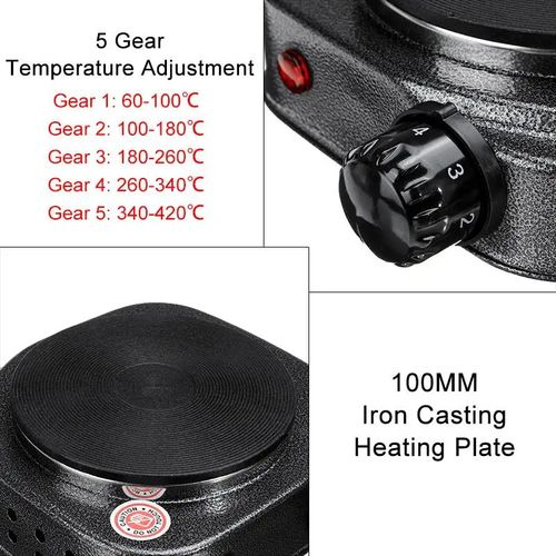 500W Mini Electric Heater/Multifunctional Kitchen Utensil - Black