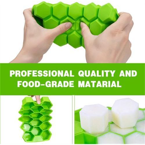 Silicone Honeycomb Ice Tray Ice Tray With Lid 37 Compartment