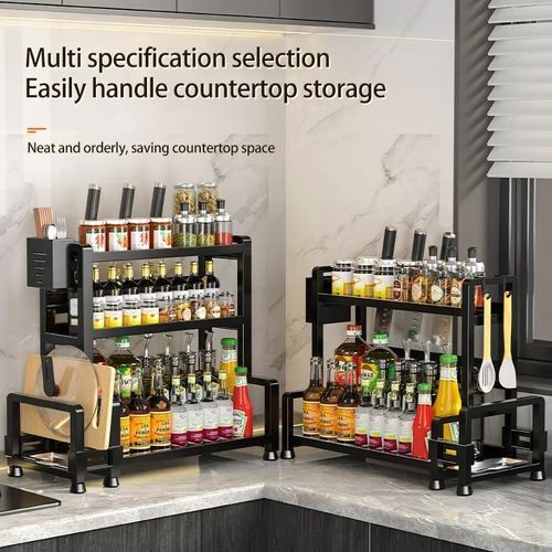 50cm 3-tier spice rack, chopsticks/k-n-ife storage rack