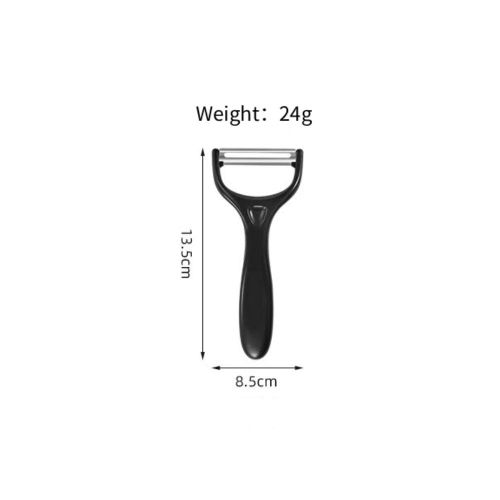3-Piece Kitchen Knife Set - 1 Black Stainless Steel Knives with Sheaths, Cutting Board, and a Melon scraper- Stainless Steel Kitchen Knives with PP Ergonomic Handle (Black)