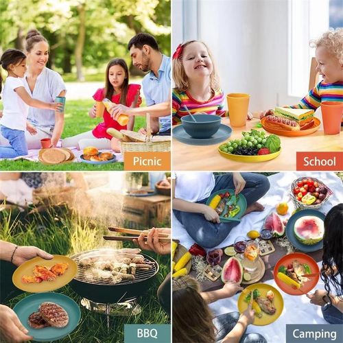 44-Piece Dinnerware Set Including Plates, Dinner Plates, Bowls and Cups