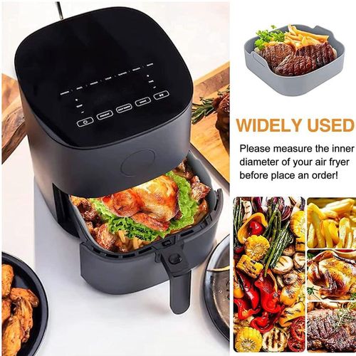 2-Pack Square Silicone Air Fryer Liner - Reusable Air Fryer Basket