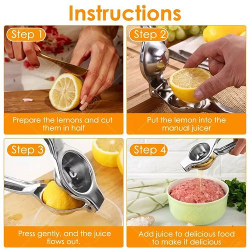 General Heavy Duty Lemon Juicer – Stainless Steel Manual Juicer for Citrus Fruits such as Limes, Oranges, and Lemons – Manual Citrus Juicer Kitchen Tool