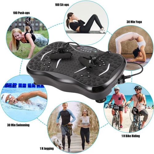 Vibration Plate Exercise Machine – Whole Body Fitness Platform for Weight Loss, Recovery &amp; Circulation,Home Workout Trainer with LED Display &amp; Remote -150kg