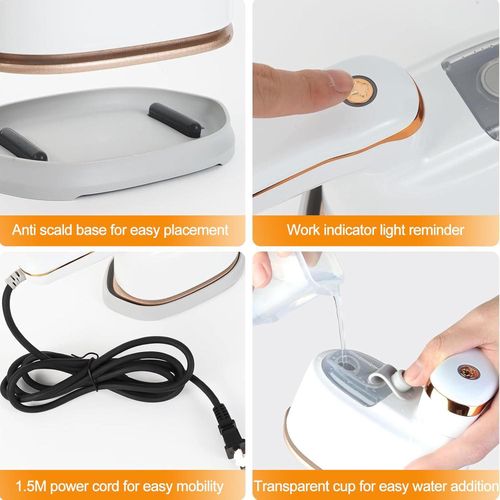 TodyJeyHo Mini Steam Iron, 2-IN-1 Handheld Travel Steam Iron,1100W &amp; 15s Fast Heat Up, Portable Steamer Iron for Home &amp; Gift, Travel