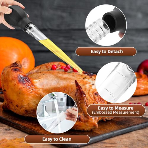 1 Pc Premium Syringe For Cooking(black)