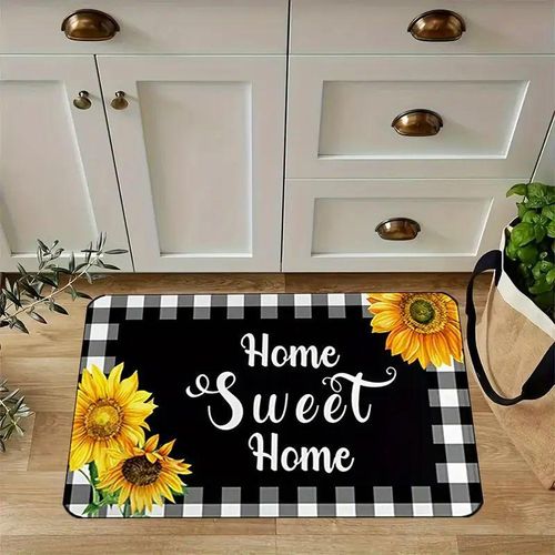 (Promotion)2 Pieces Kitchen Rug Set Anti-fatigue Kitchen Mat Dirt Resistant Backing Mat Throw Rug for Kitchen Doormat Runner Rug Set Floor Carpet Household Carpet Home Decor