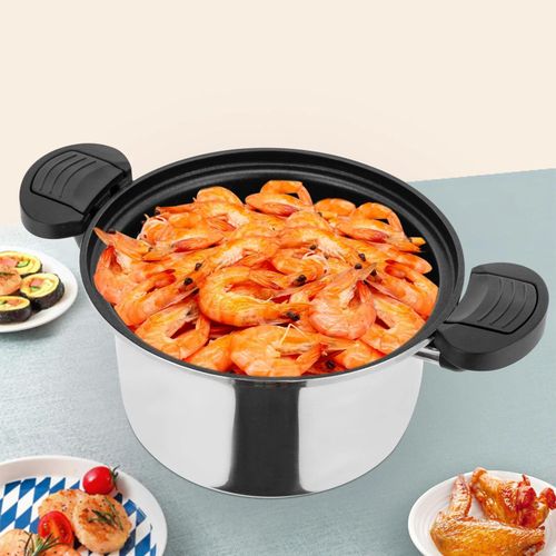 3L stainless steel low-pressure cooker, multi-functional double-handled soup pot