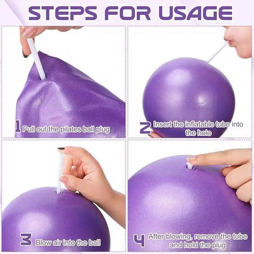 Mini Pilates or Yoga Ball 25cm – Anti Burst, Nonslip Surface