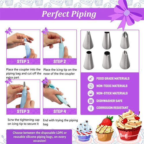 Fournitures De Décoration De Gâteaux, 492 Pièces Kit De Décoration De Gâteaux Pour Débutants