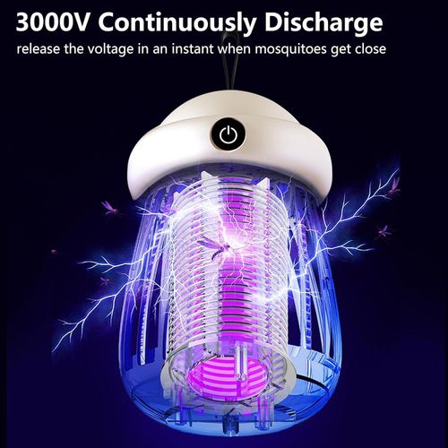 Bug Zapper, Electric Mosquito Zapper with Wall-mounted Hook and USB Rechargeable